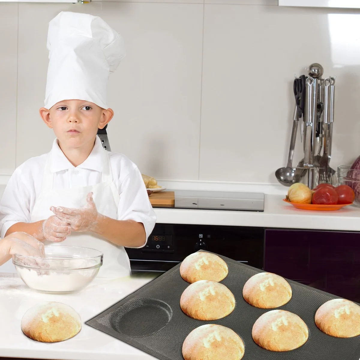 silicone hamburger bun mold 7