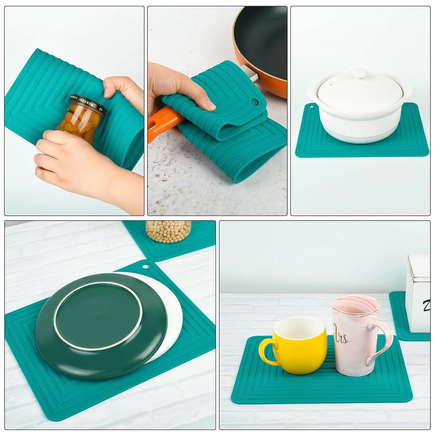 silicone trivets pack 5