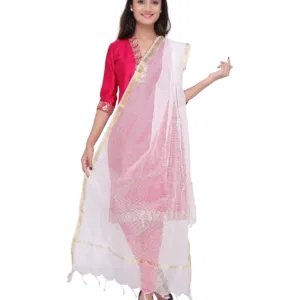 silk checkered dupatta 1