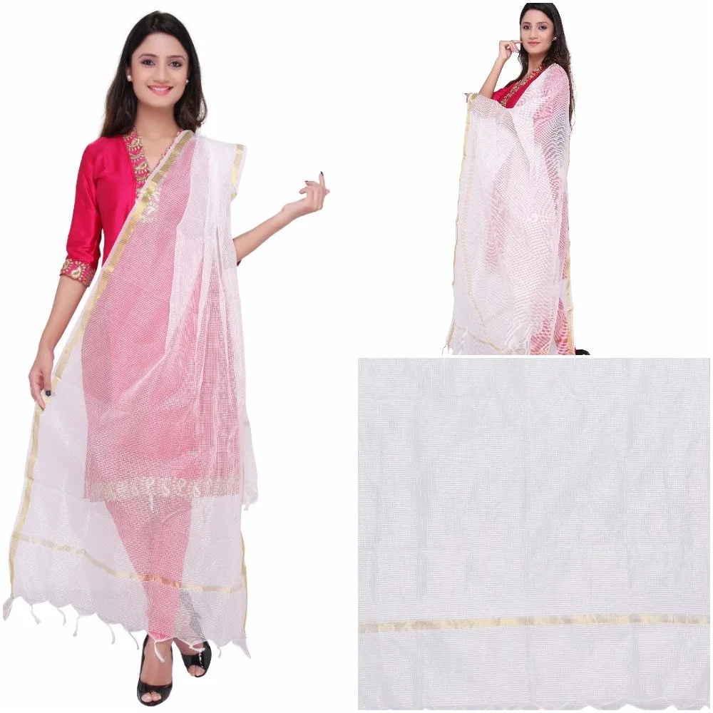 silk checkered dupatta 4