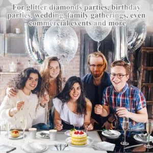 silver birthday party supplies 4