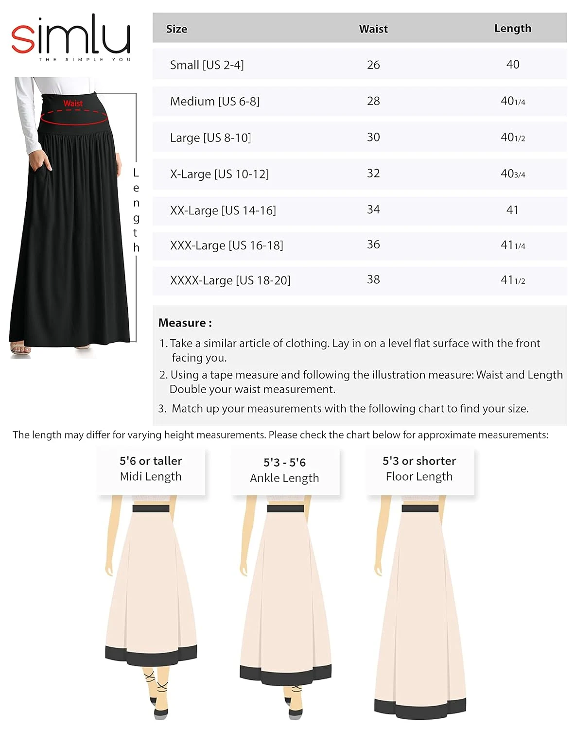 simlu womens aline skirt 6