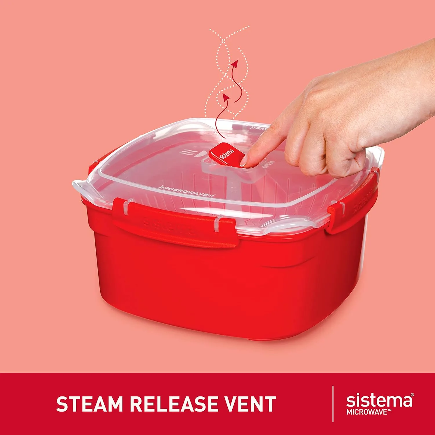 sistema microwave steamer red 2