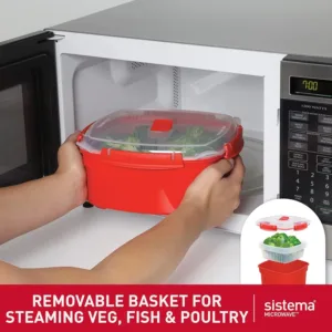 sistema microwave steamer red 4