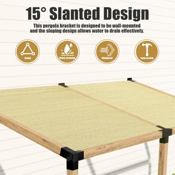 slanted roof pergola kit 2