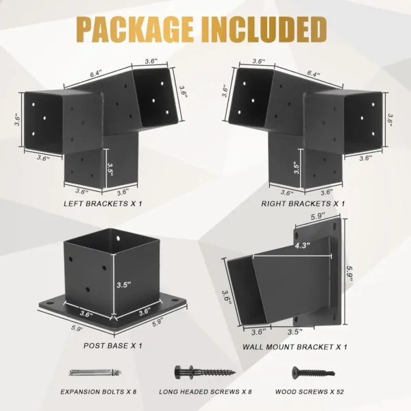 slanted roof pergola kit 4