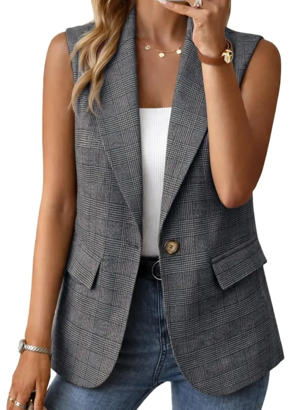 sleeveless blazer vest 7