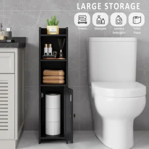 small bathroom storage corner 4