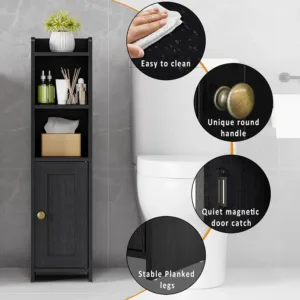 small bathroom storage corner 6