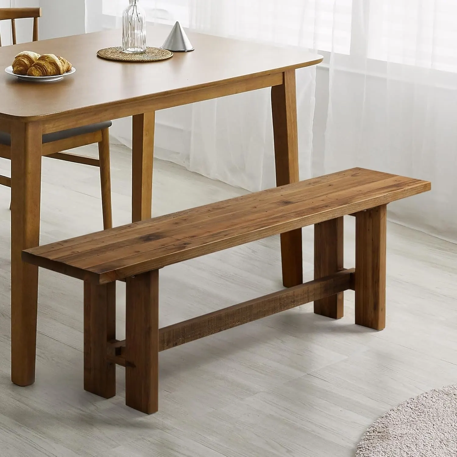 solid wood entryway bench 4