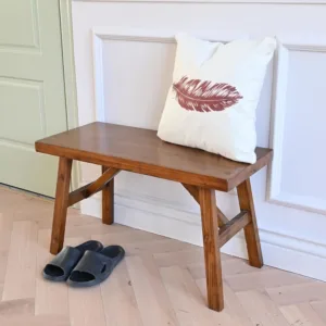 solid wood farmhouse bench 1