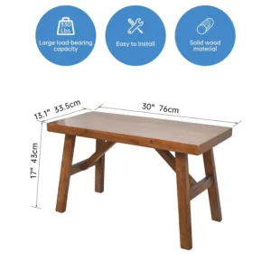 solid wood farmhouse bench 2