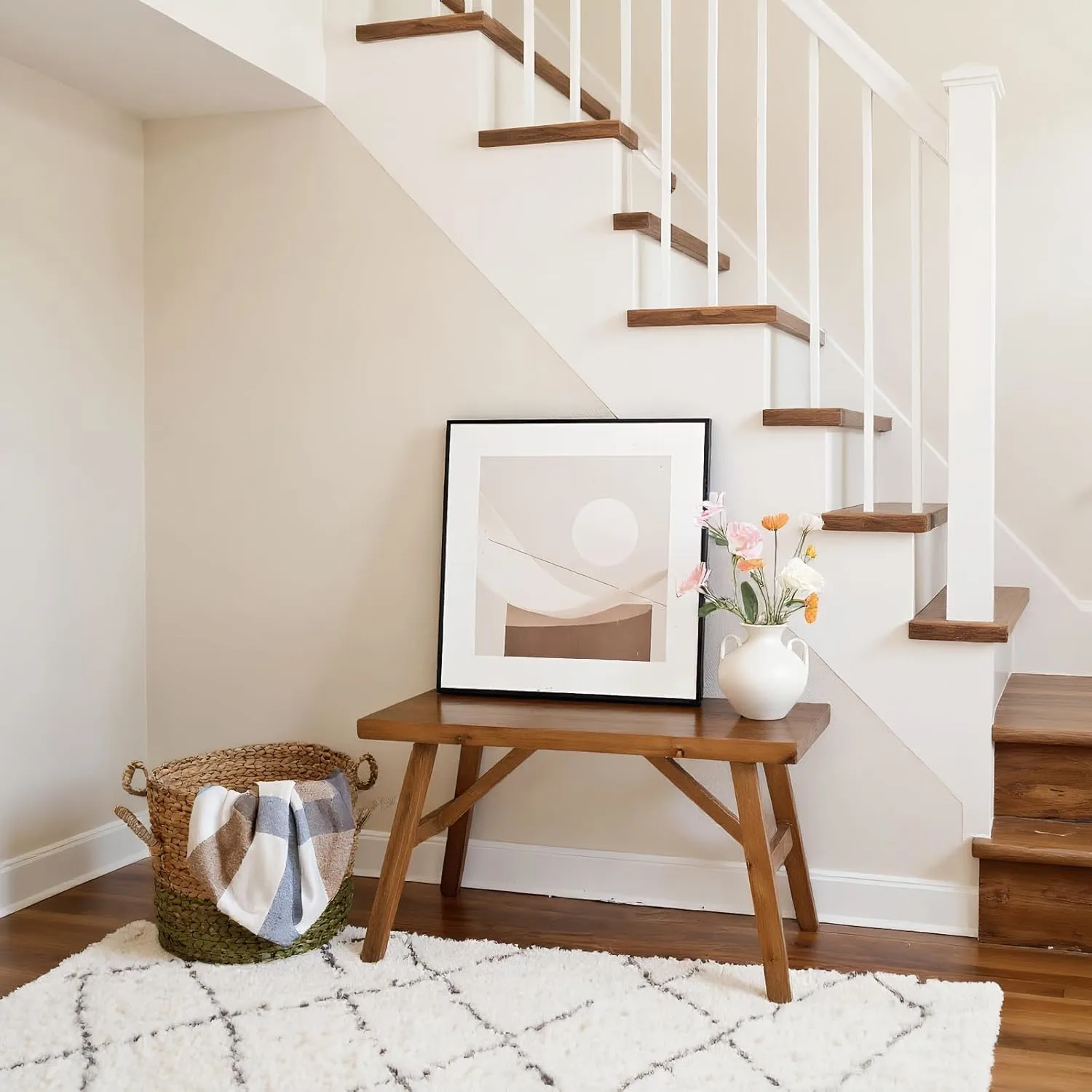 solid wood farmhouse bench 4