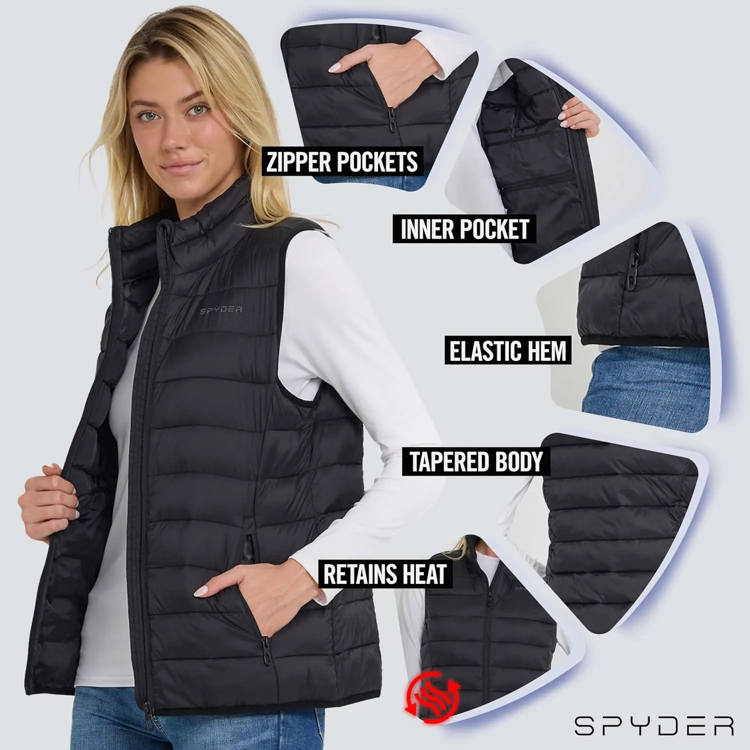spyder puffer vest women 3