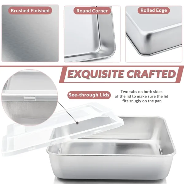square baking pan set 3