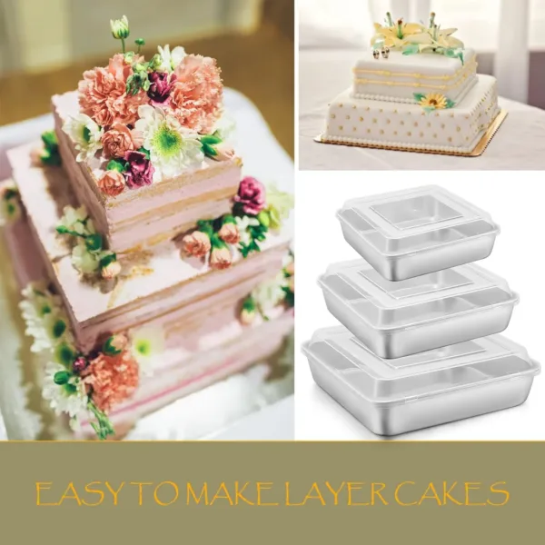 square baking pan set 6