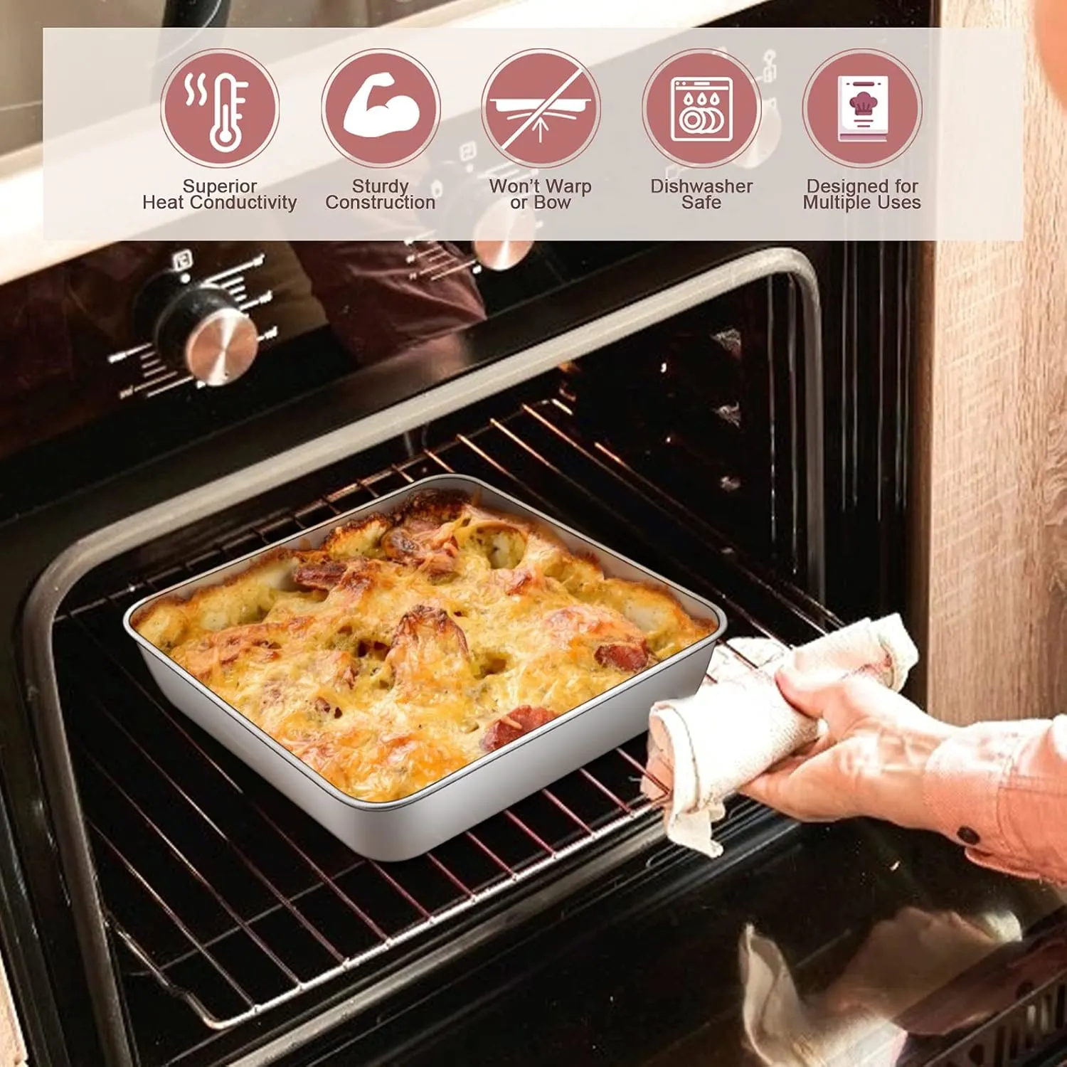 square baking pan set 7