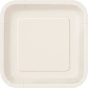 square paper plates ivory 1