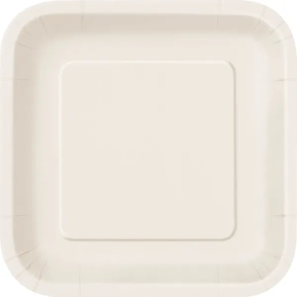 square paper plates ivory 1