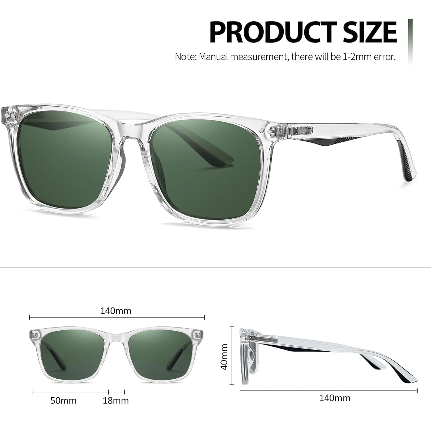 square sunglasses uv 5