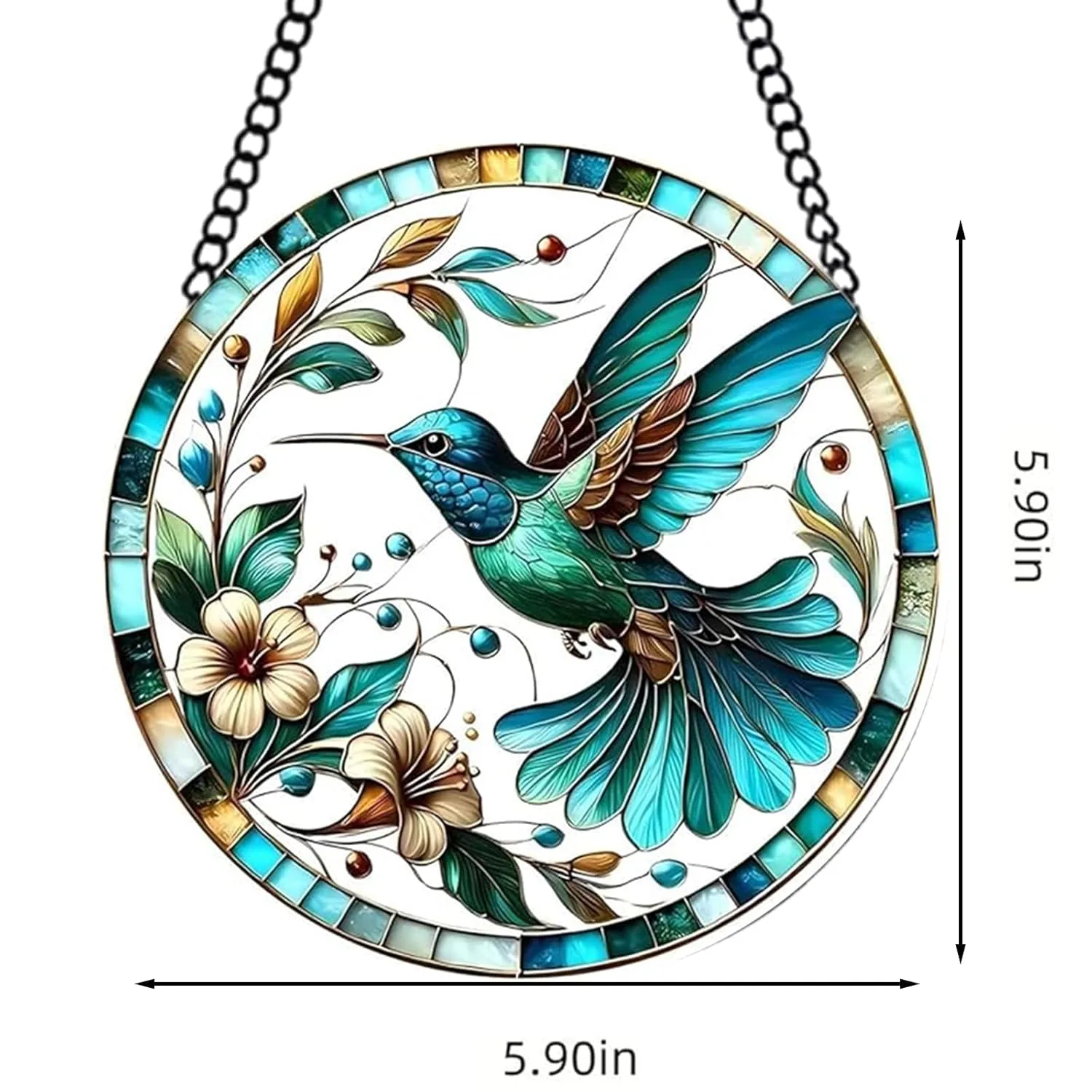 stained glass bird hanging 3