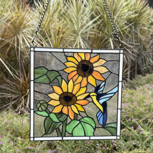 stained glass sunflower 1