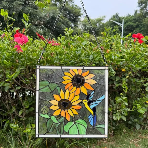 stained glass sunflower 3