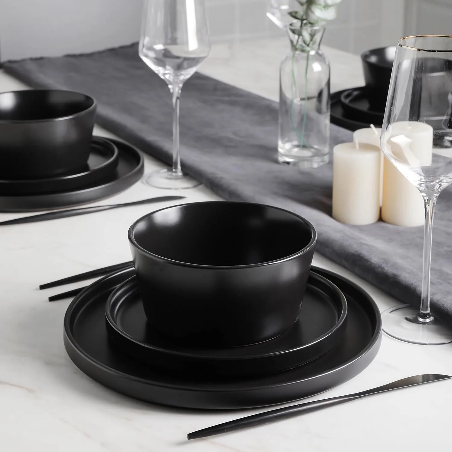 stone lain dinnerware black 3