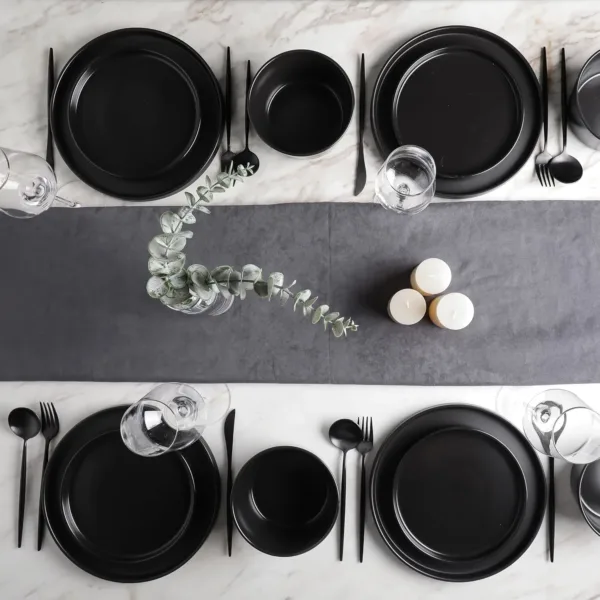 stone lain dinnerware black 4