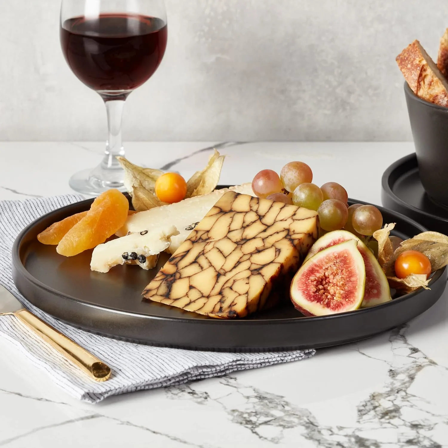 stone lain dinnerware black 6