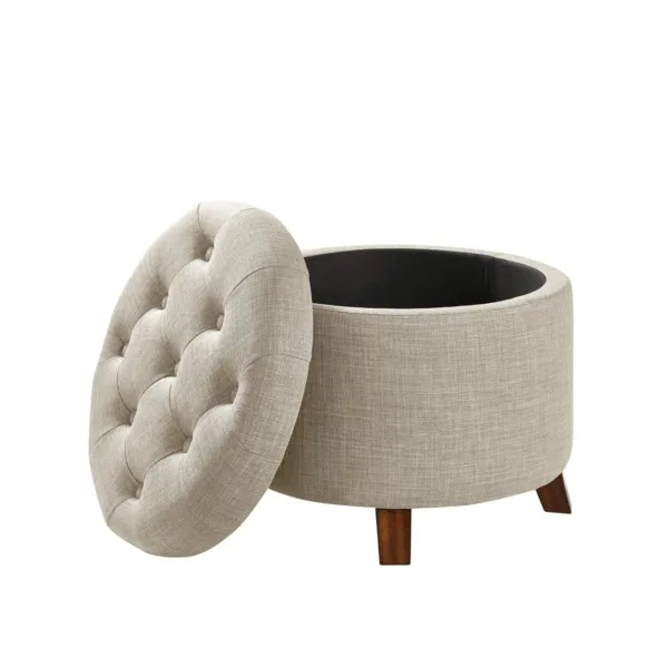 storage ottoman burlap 5