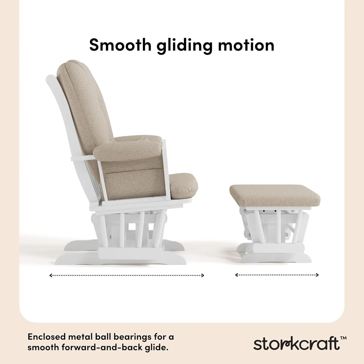 storkcraft glider ottoman 4