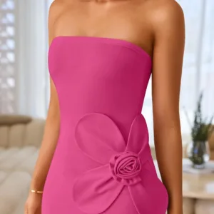 strapless bodycon maxi dress 3