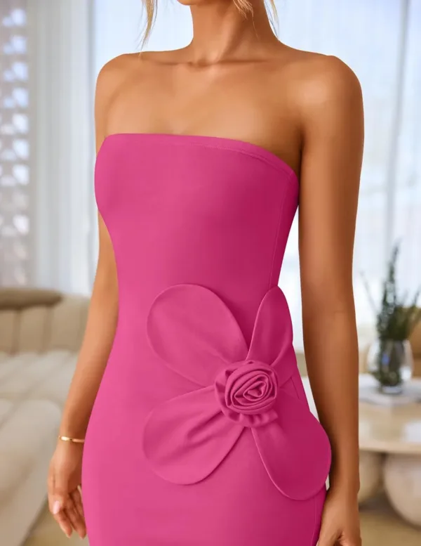 strapless bodycon maxi dress 3