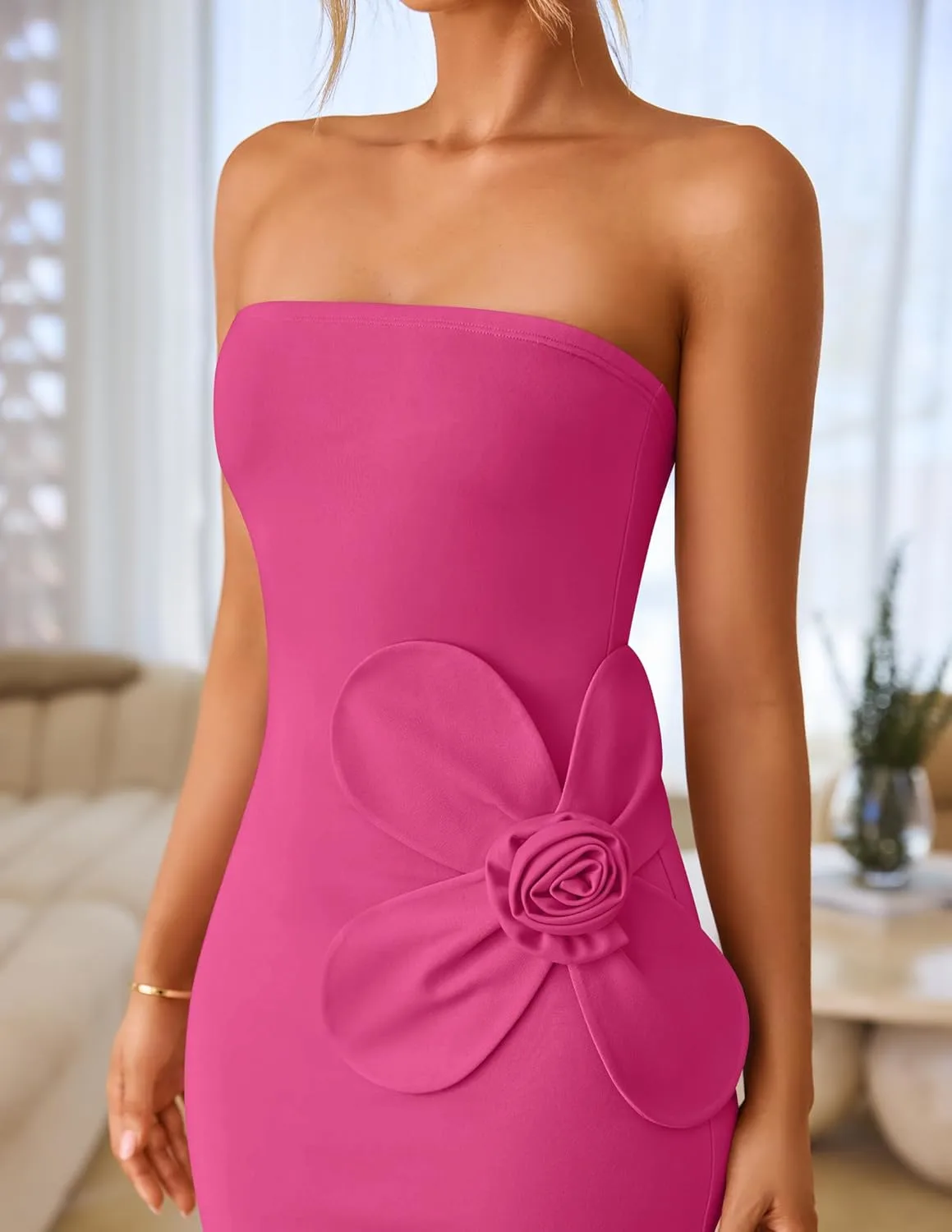 strapless bodycon maxi dress 3