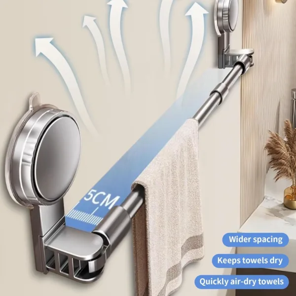 suction towel bar adjustable 6