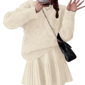 sweater skirt set women 1