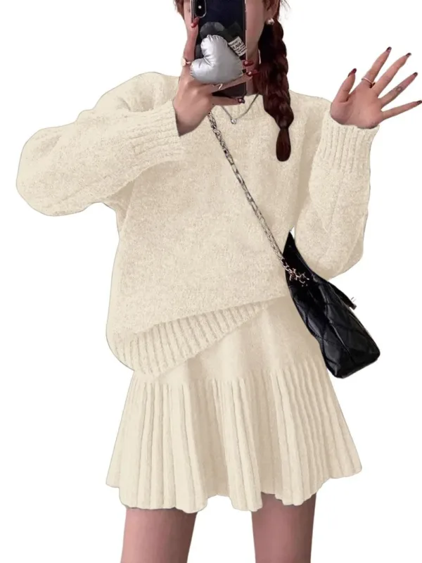 sweater skirt set women 1