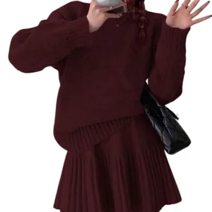 sweater skirt set women 7