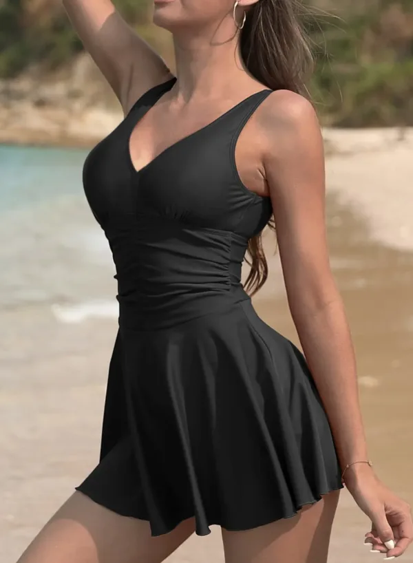 swimsuit skirt ruched 3