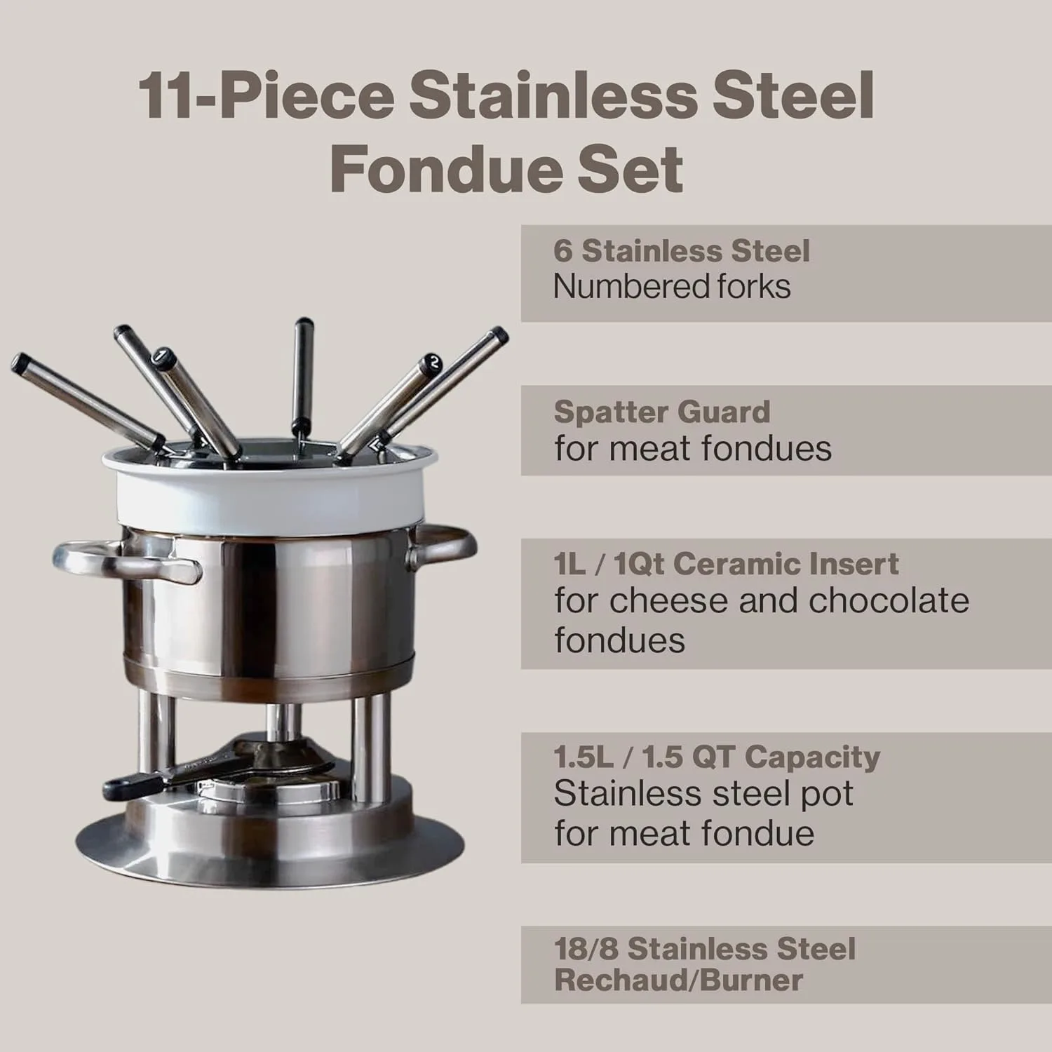 swissmar arosa fondue set 5