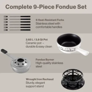 swissmar heidi fondue set 5