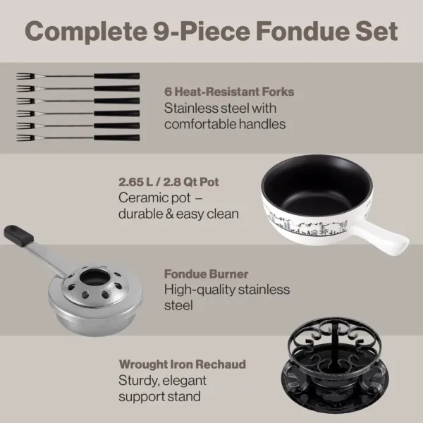 swissmar heidi fondue set 5