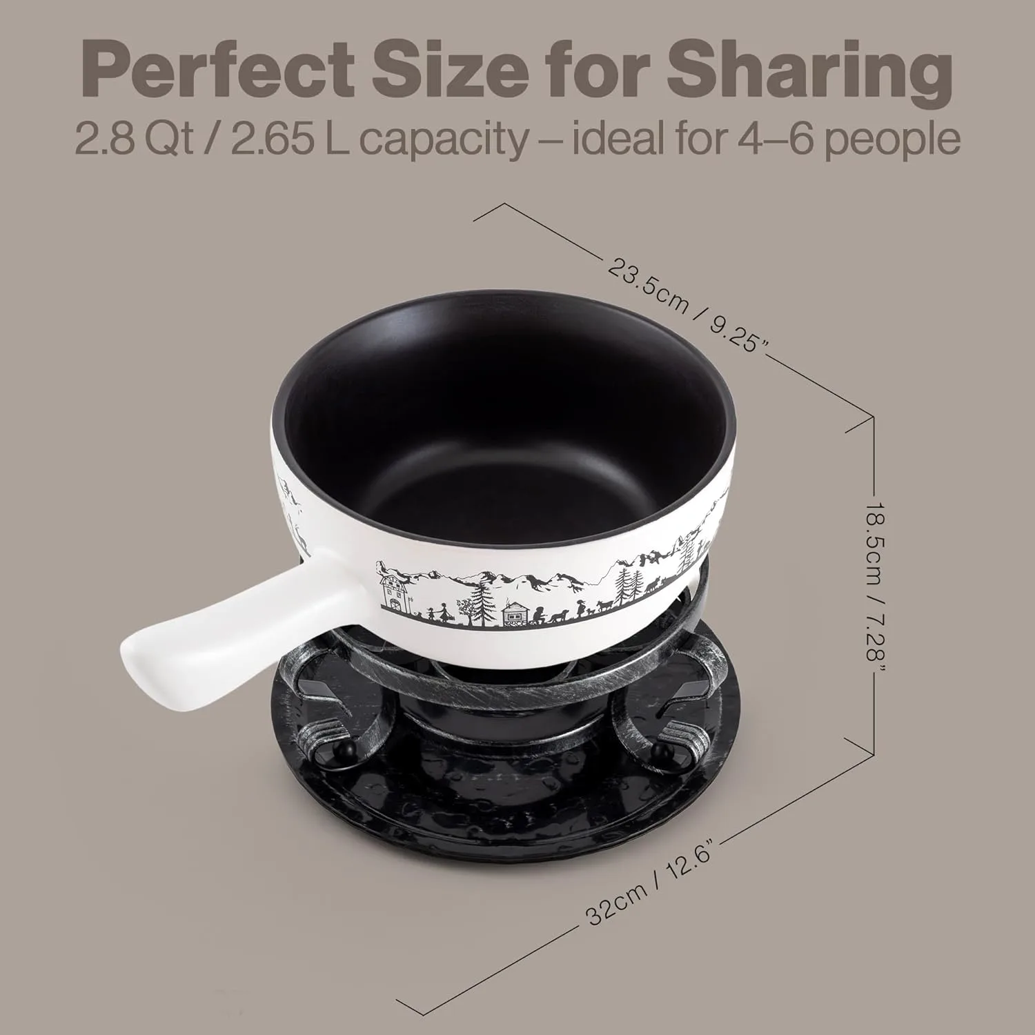 swissmar heidi fondue set 7