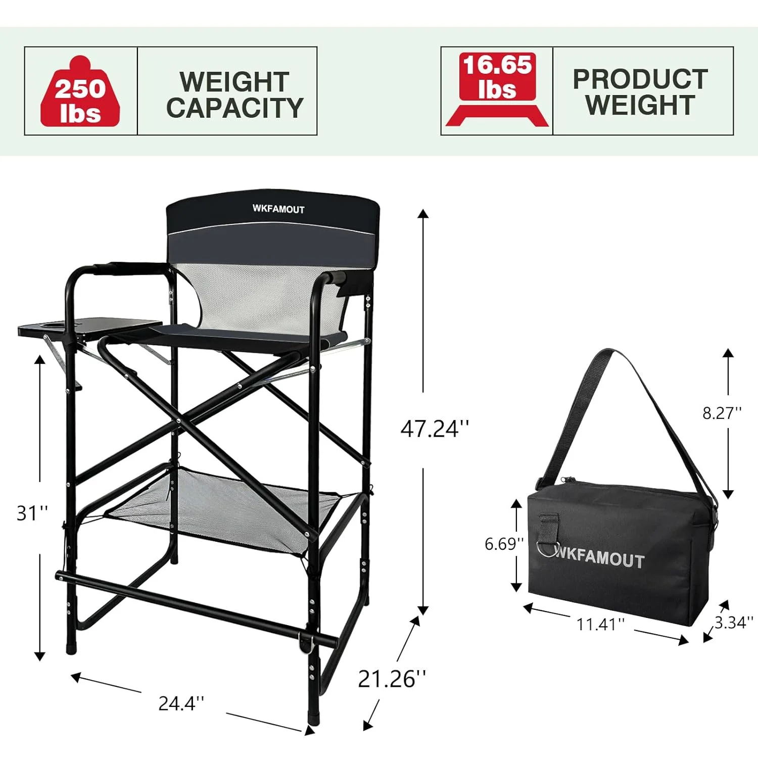 tall folding director chair 2