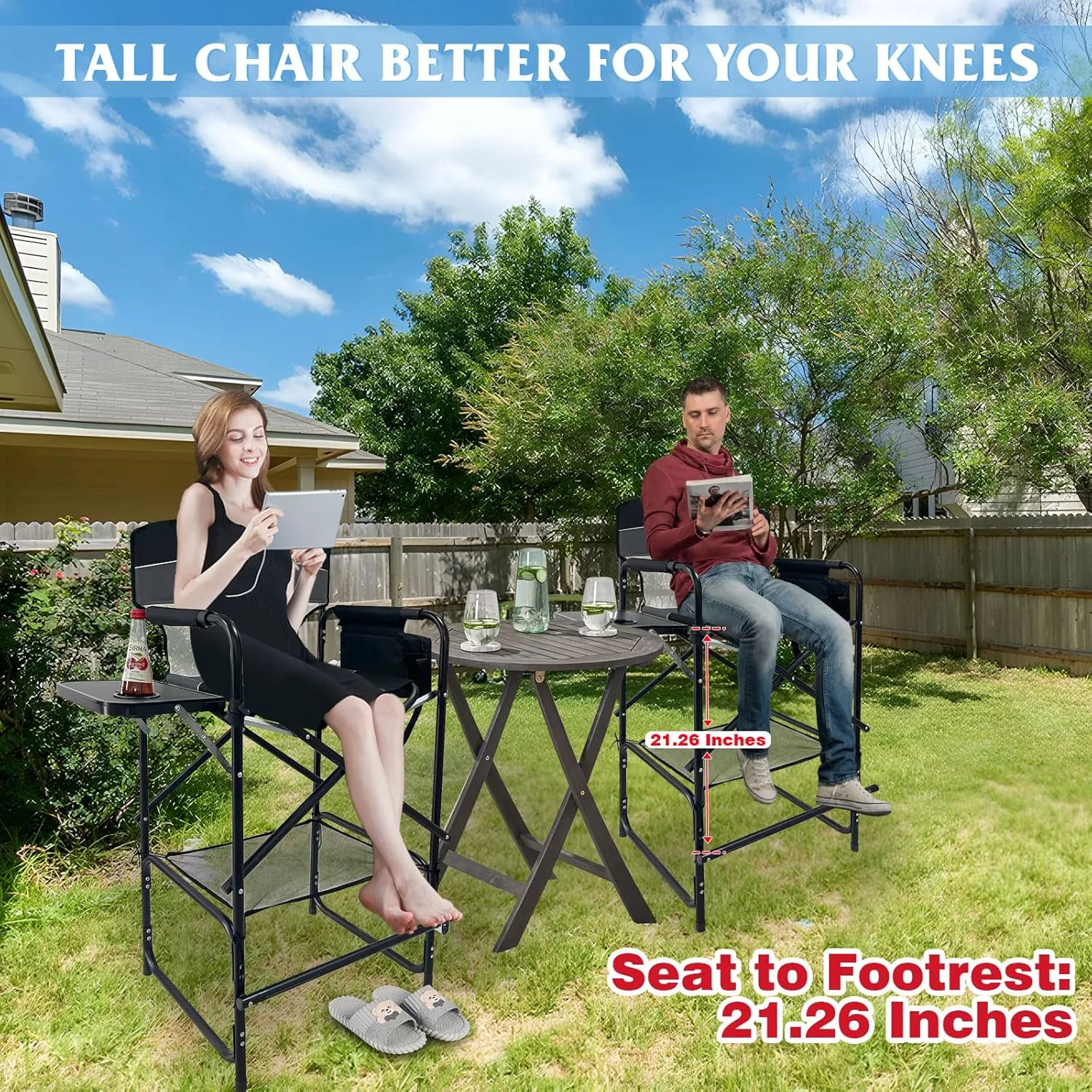 tall folding director chair 3