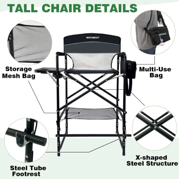 tall folding director chair 5