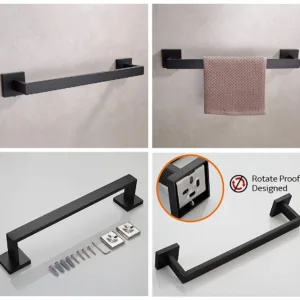 taun towel bar black 5