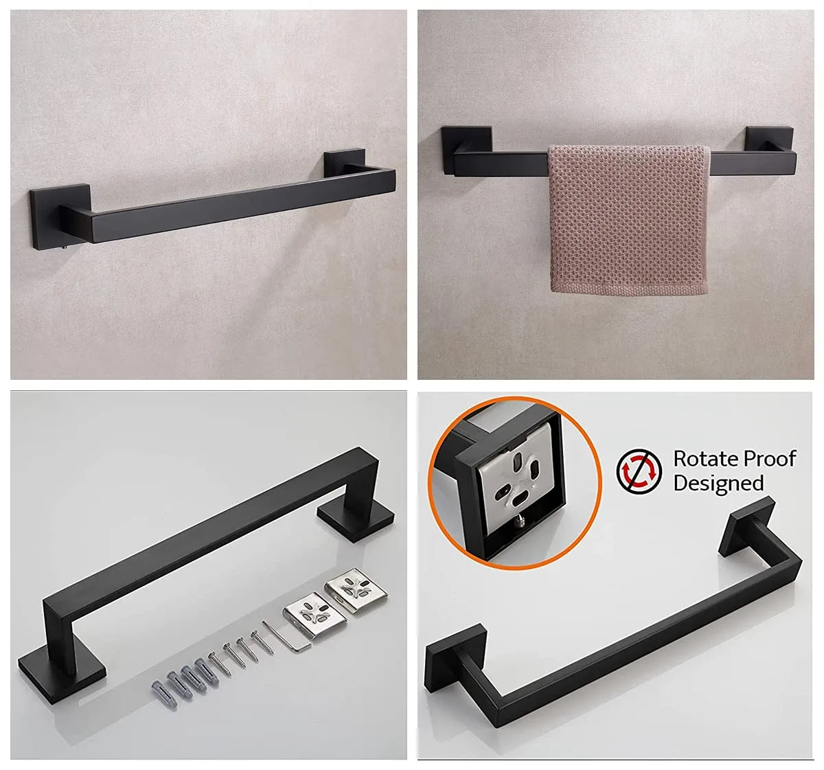 taun towel bar black 5