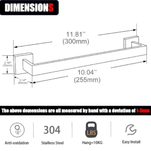 taun towel bar black 6